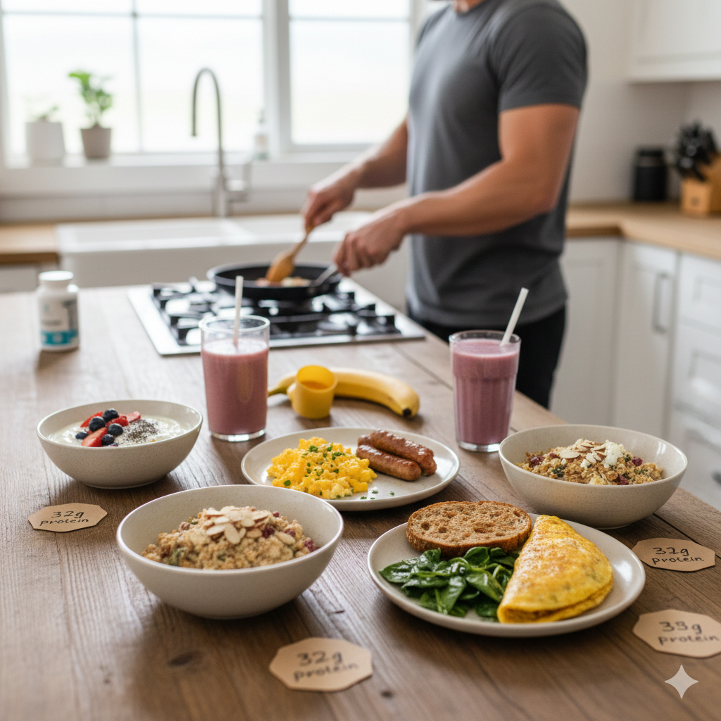 Muscle Building Breakfasts: 5 High-Protein, Low-Prep Meals for Serious Gains thumbnail