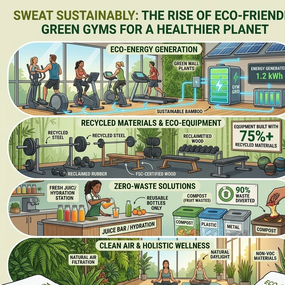 Sweat Sustainably: The Rise of Eco-Friendly Green Gyms for a Healthier Planet